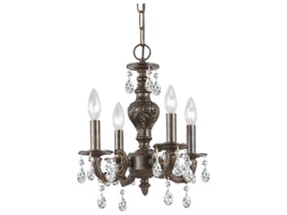 Crystorama Paris Market 4-Light Bronze Crystal Candelabra Chandelier