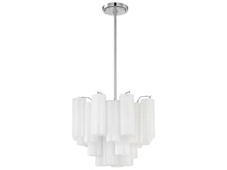 Crystorama Addis 4-Light Polished Chrome Candelabra Geometric Chandelier