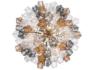 Crystorama Addis 12-Light Polished Chrome Candelabra Geometric Chandelier