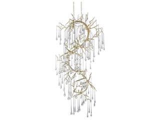 CWI Lighting Anita 12-Light Gold Leaf Chandelier