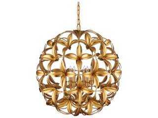 Currey & Company Helenium 6-Light Gold Candelabra Chandelier