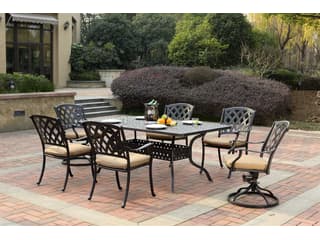Darlee Ocean View Antique Bronze Cast Aluminum Outdoor Dining Set