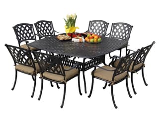 Darlee Ocean View Antique Bronze Cast Aluminum Patio Dining Set