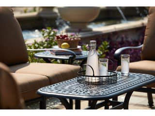 Darlee Outdoor Living Series 60 Antique Bronze Cast Aluminum Rectangular Coffee Table