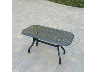 Darlee Outdoor Living Series 60 Antique Bronze Cast Aluminum Rectangular Coffee Table