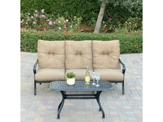 Darlee Outdoor Living Series 60 Antique Bronze Cast Aluminum Rectangular Coffee Table