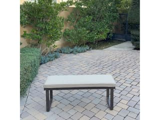 Darlee Outdoor Living Atlantis Aluminum 2-Person Patio Bench with Cushion