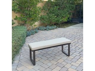 Darlee Outdoor Living Atlantis Aluminum 2-Person Patio Bench with Cushion