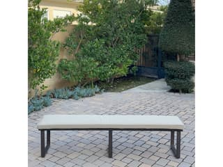 Darlee Outdoor Living Atlantis Aluminum 3-Person Patio Bench with Cushion