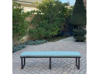 Darlee Outdoor Living Atlantis Aluminum 3-Person Patio Bench with Cushion
