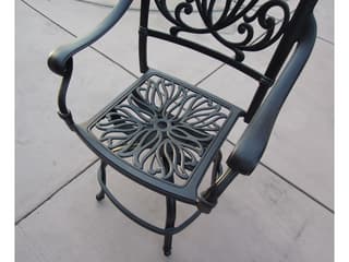 Darlee Outdoor Living Elisabeth Cast Aluminum Counter Height Swivel Bar Stool ( set of 3 )