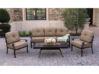 Darlee Outdoor Living Elisabeth Cast Aluminum Antique Bronze 4 Piece Lounge Set