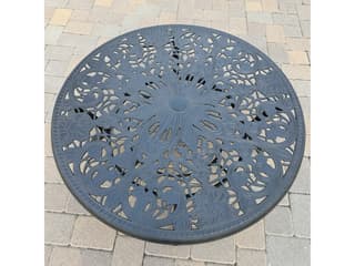Darlee Outdoor Living Elisabeth Cast Aluminum 5-Piece Conversation Set with 42" Round Chat Table
