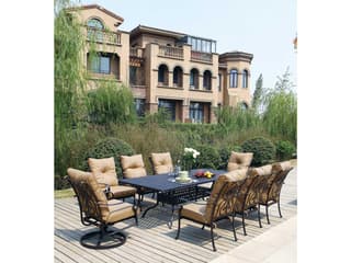 Darlee Outdoor Living Santa Anita Antique Bronze Cast Aluminum Dining Set
