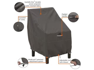 Duck Covers Ravenna Dark Taupe 25.5 Inch High Back Chair Cover