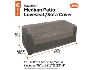 Duck Covers Ravenna Dark Taupe 76 Inch Sofas/Loveseat Cover
