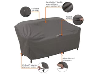 Duck Covers Ravenna Dark Taupe 76 Inch Sofas/Loveseat Cover