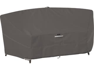 Duck Covers Ravenna Dark Taupe 92 Inch Curved Sofa Sectional Cover