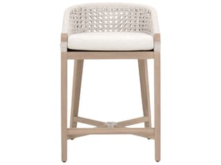 Essentials for Living Outdoor Woven - Outdoor Montecito Fabric Cushion Counter Stool