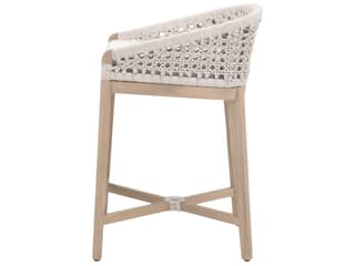 Essentials for Living Outdoor Woven - Outdoor Montecito Fabric Cushion Counter Stool