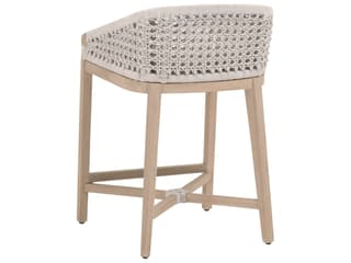 Essentials for Living Outdoor Woven - Outdoor Montecito Fabric Cushion Counter Stool