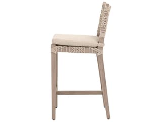 Essentials for Living Outdoor Woven - Outdoor Costa Wood Cushion Counter Stool