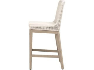 Essentials for Living Outdoor Woven - Outdoor Washed Ever Teak Aluminum Cushion Counter Stool