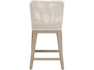 Essentials for Living Outdoor Woven - Outdoor Washed Ever Teak Aluminum Cushion Counter Stool