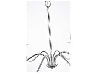 Elegant Lighting Rohan 6-Light Polished Nickel Candelabra Chandelier