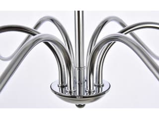 Elegant Lighting Rohan 6-Light Polished Nickel Candelabra Chandelier