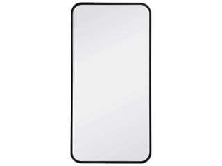 Evermore Rectangle Wall Mirror in Black Metal