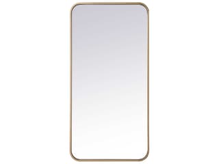 Evermore Rectangular Wall Mirror in Brass