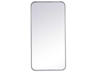 Evermore Silver Rectangular Wall Mirror with Rounded Corners