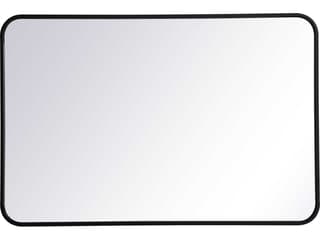 Evermore 24x36 Inch Rectangular Metal Framed Mirror in Black