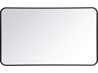 Evermore 40x24 Inch Rectangle Mirror in Black Finish