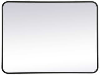 Rectangular Black Metal Wall Mirror