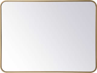 Evermore Brass Rectangular Wall Mirror