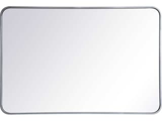 Evermore Silver Rectangular Wall Mirror with Rounded Corners