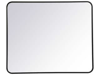 Evermore 30 Inch x 36 Inch Rectangular Wall Mirror in Black