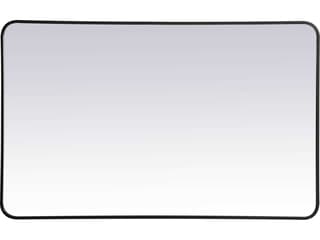 Evermore Rectangle Mirror in Black Finish