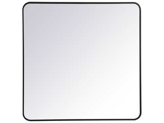 Elegant Lighting Evermore Black Rectangular Wall Mirror