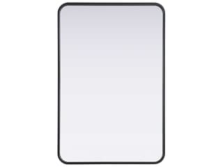 Elegant Lighting Remy Black Rectangular Wall Mirror