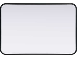 Elegant Lighting Remy Black Rectangular Wall Mirror