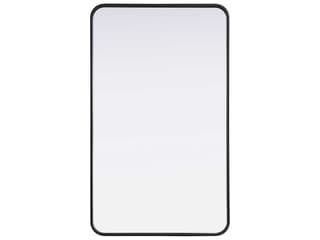 Elegant Lighting Remy Black Rectangular Wall Mirror
