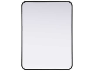 Elegant Lighting Remy Black Rectangular Wall Mirror