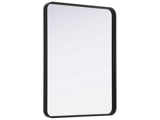 Elegant Lighting Remy Black Rectangular Wall Mirror