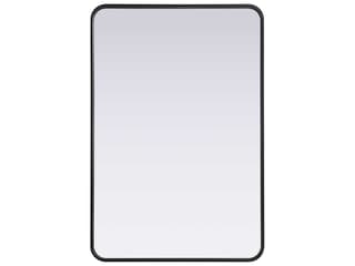 Elegant Lighting Remy Black Rectangular Wall Mirror