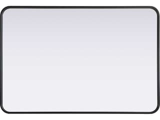 Elegant Lighting Remy Black Rectangular Wall Mirror