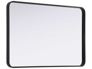 Elegant Lighting Remy Black Rectangular Wall Mirror