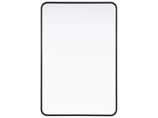 Elegant Lighting Remy Black Rectangular Wall Mirror